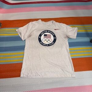 Nike Light Heather Grey Olympic Team Tee Womens Size Small
